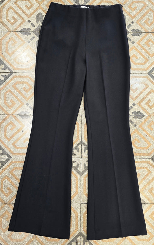 Pantalone Zampa Zip Laterale Nero