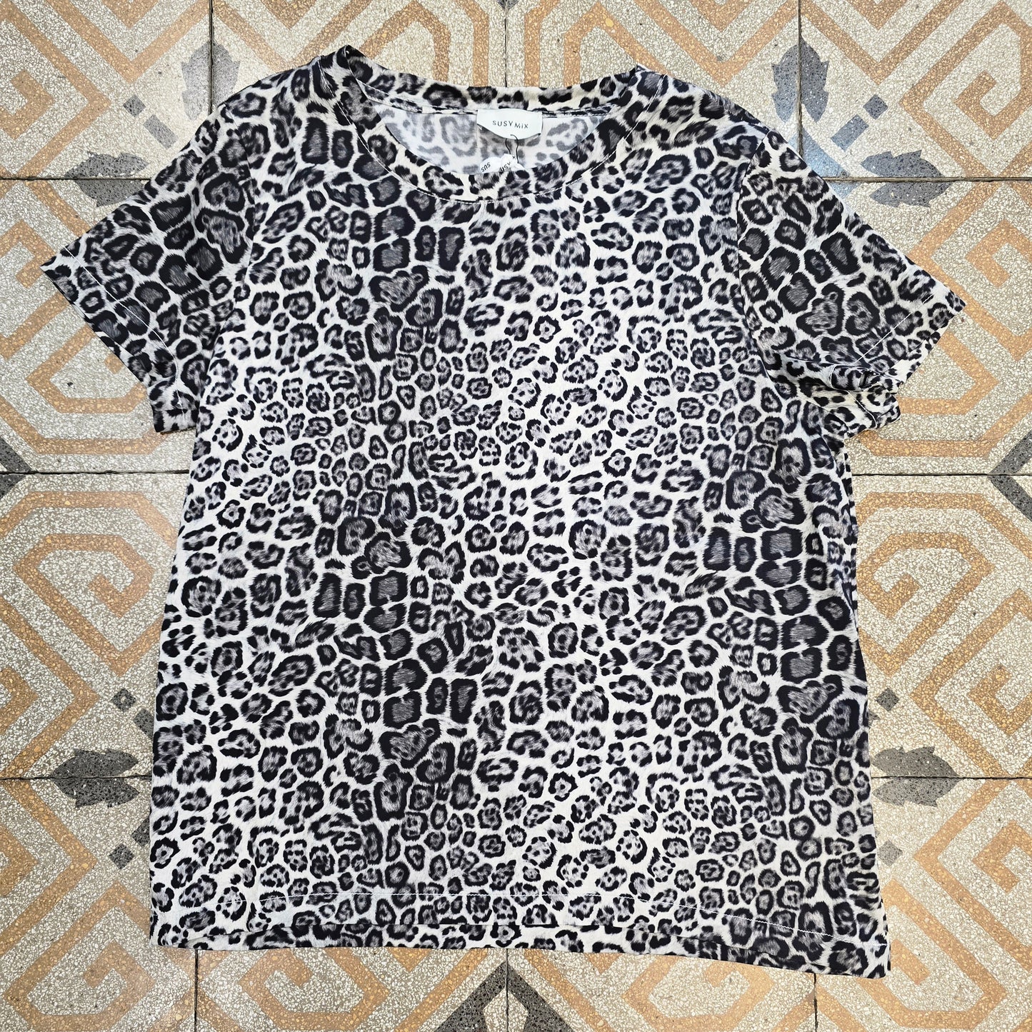 T-Shirt Raso Viscosa Elasticizzato Animalier