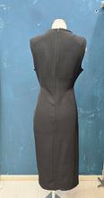 Carica l&#39;immagine nel visualizzatore di Gallery, Abito Crepe Smanicato Drappeggio Spacco Nero

