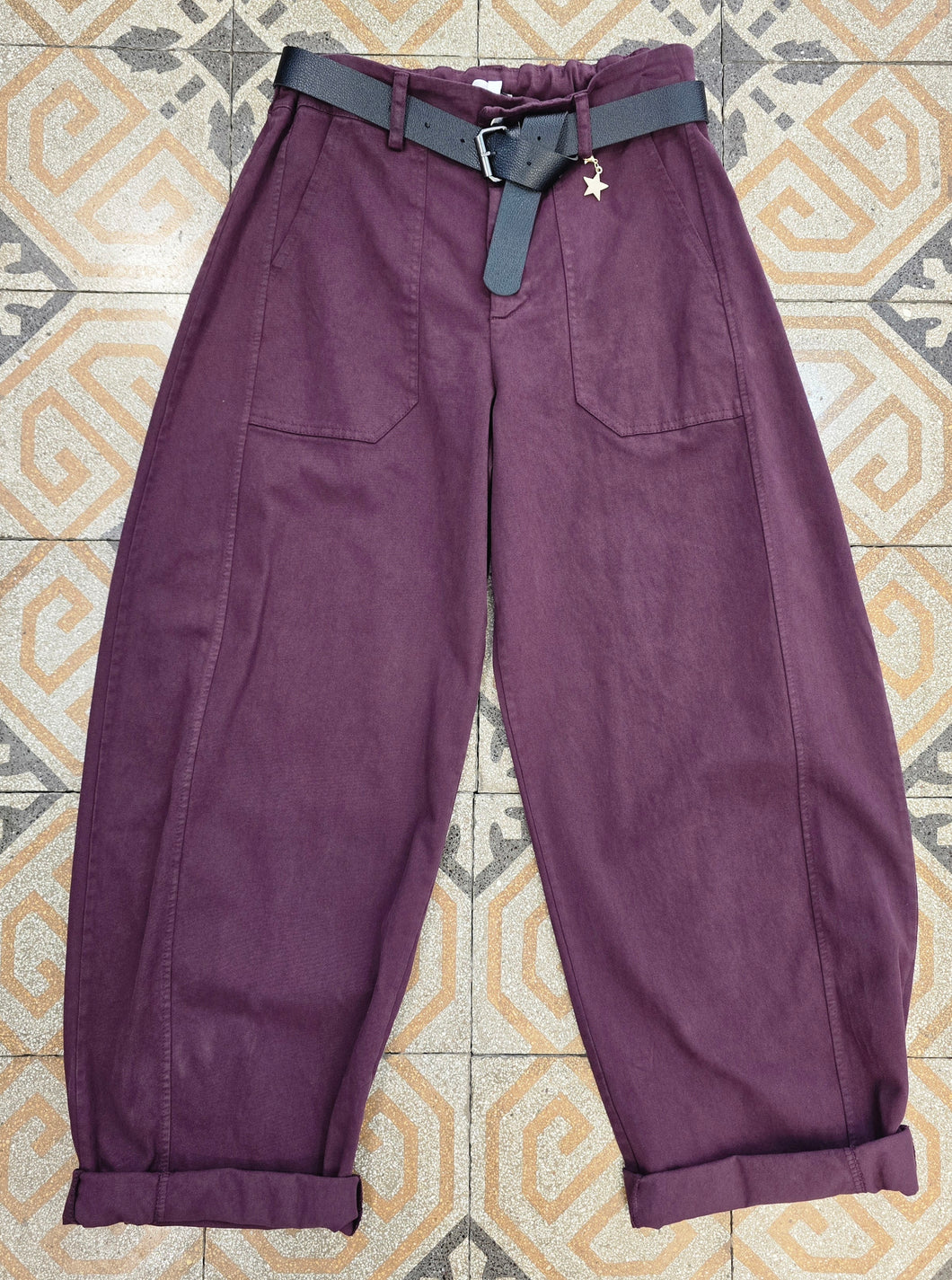 Pantalone Cotone Pesante Ovetto Elastico