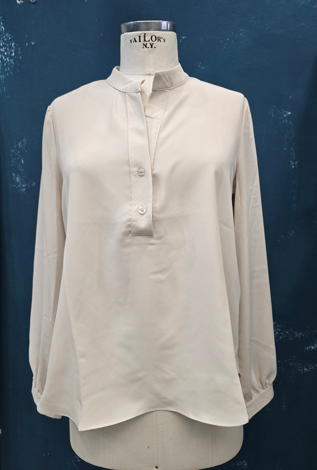 Camicia Crepe Serafino Svasata Beige