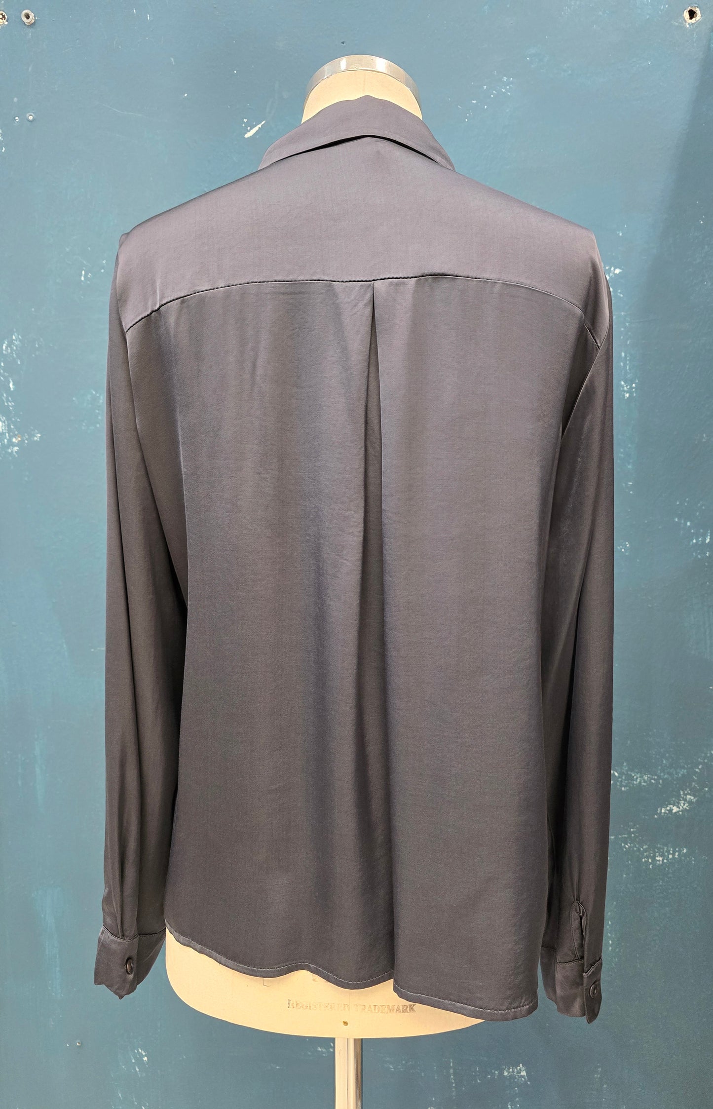 Camicia Raso Blu Taglia M