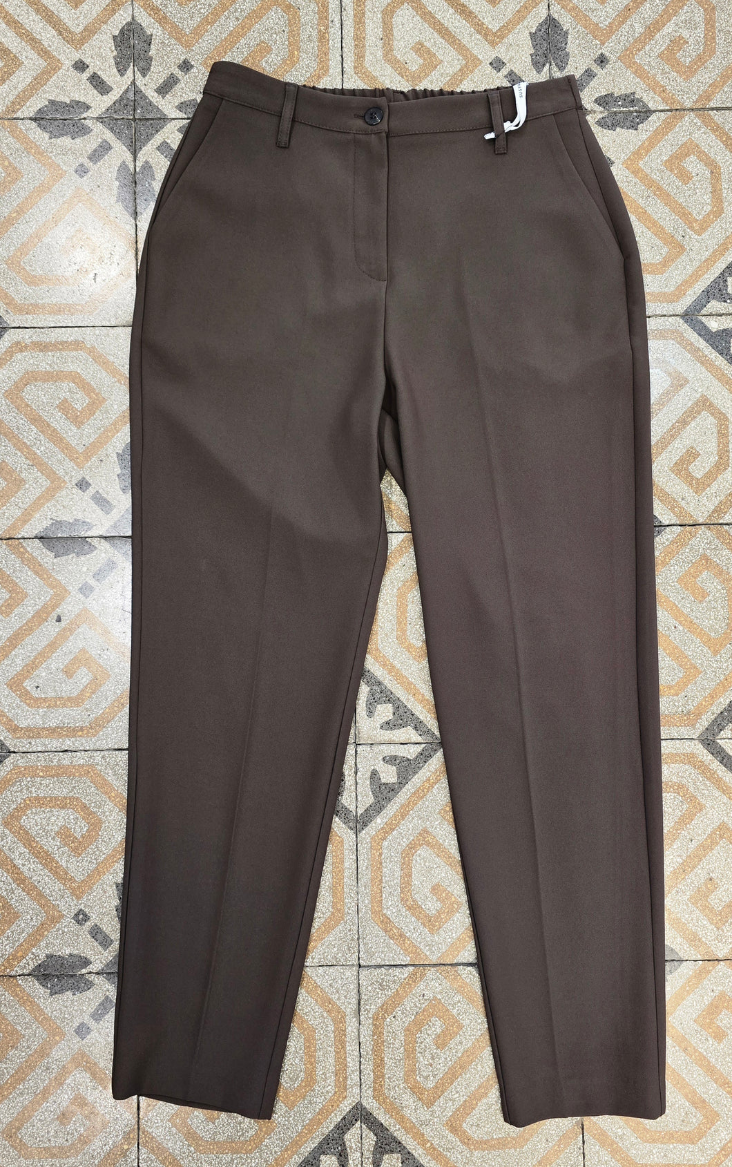 Pantalone Crepe Matita Cinturino Elastico