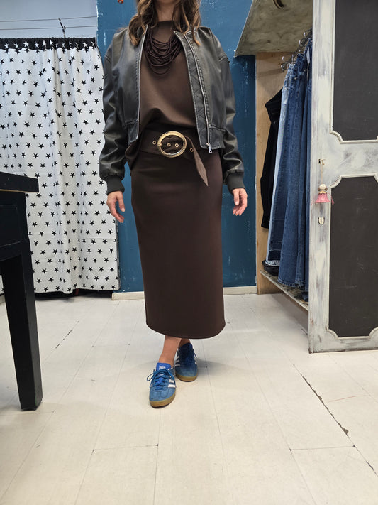 Bomber Ecopelle Effetto Maltinto Corto Vita