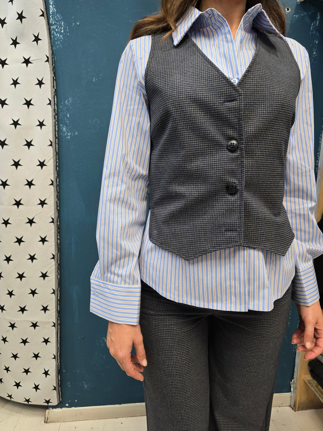 Gilet Check Fantasia