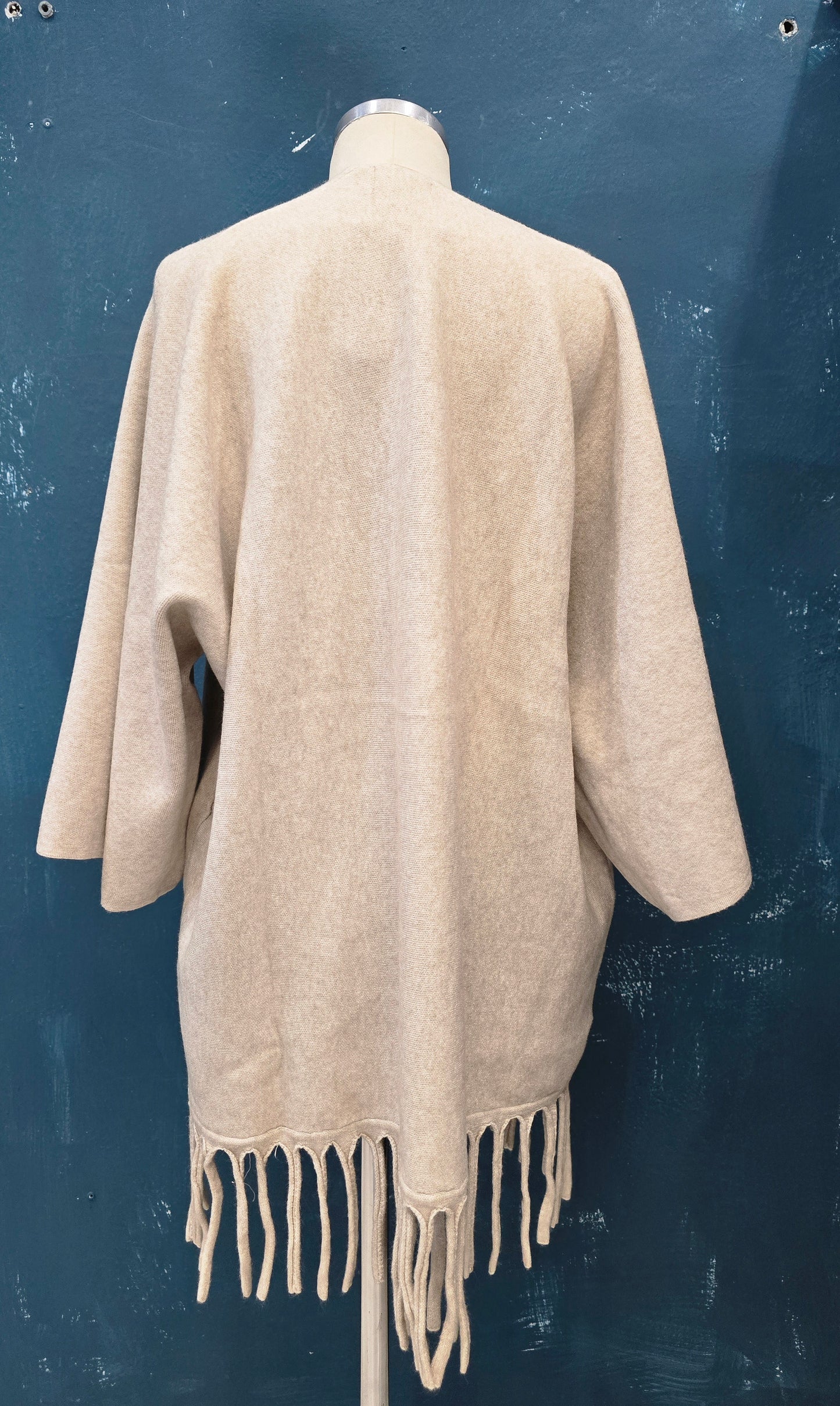 Cappa Viscosa Pesante Frange Taglia Unica