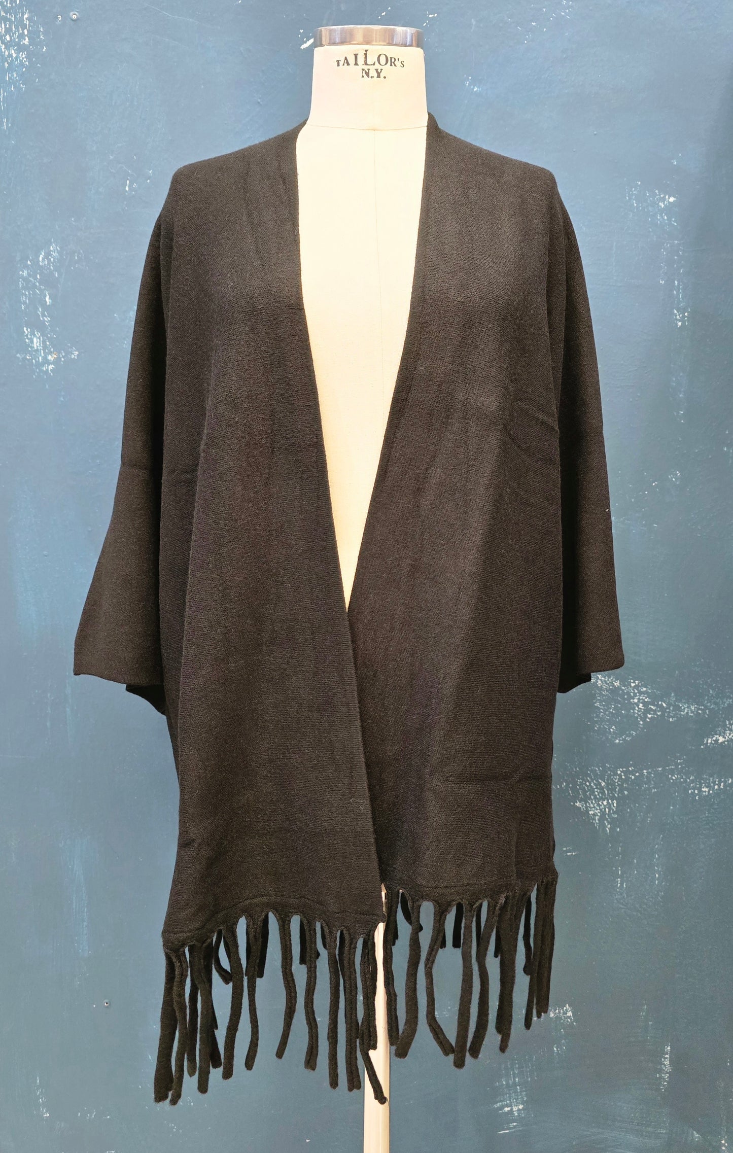 Cappa Viscosa Pesante Frange Taglia Unica