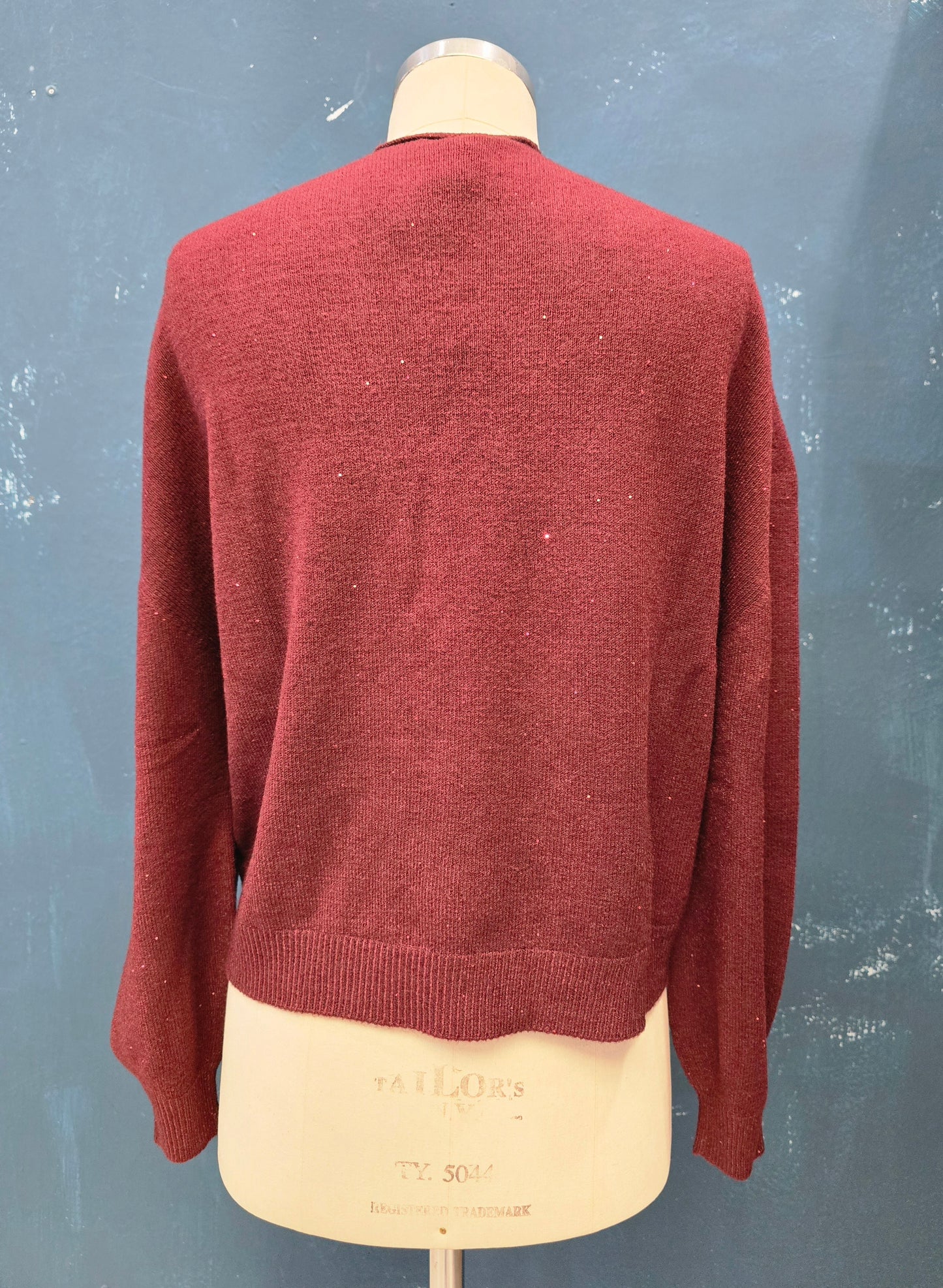 Giacca Maglia Lurex Bottoni Oro Lunghezza Fianchi