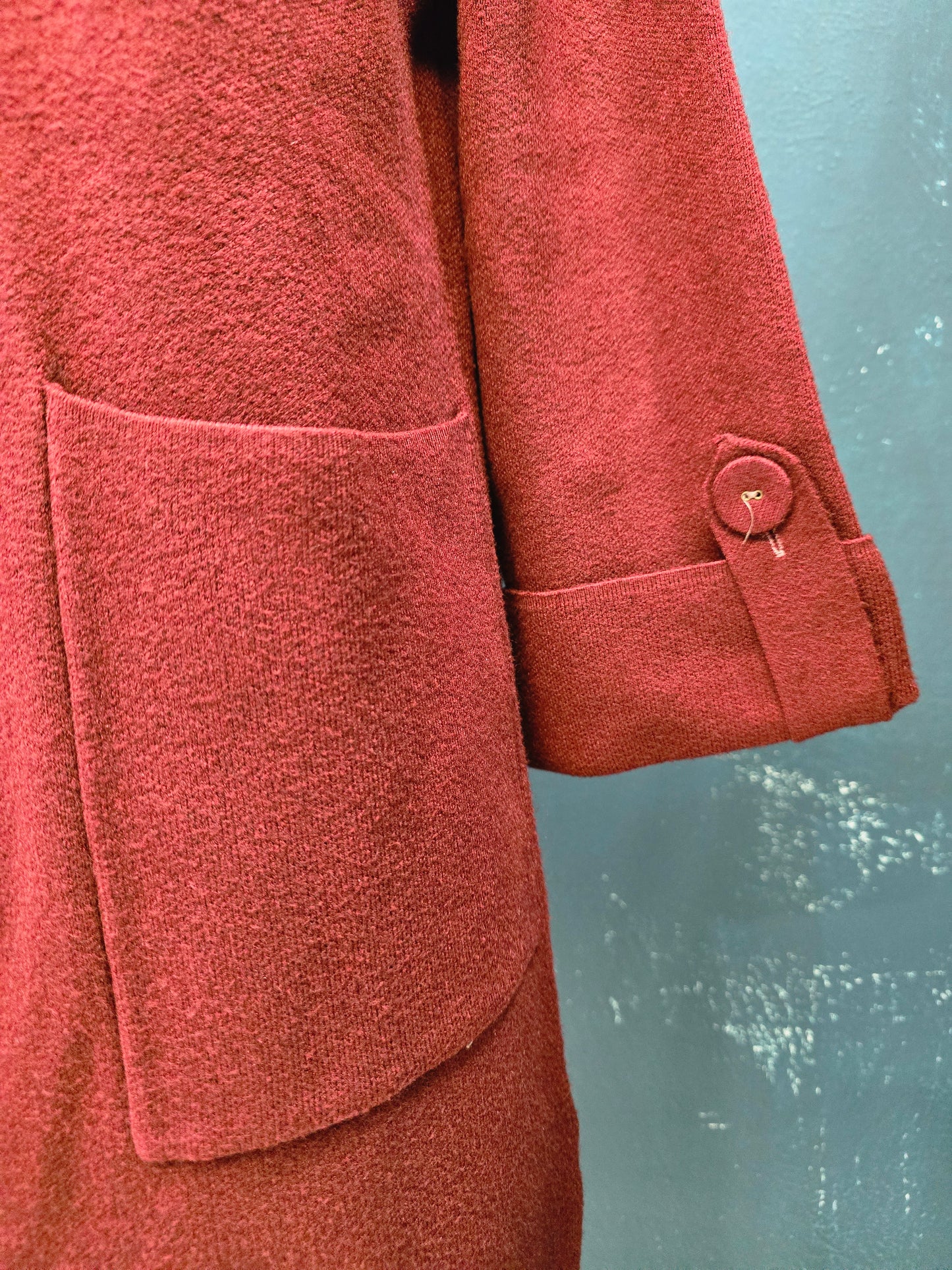 Cappotto Maglia Rasata Doppio Petto Taglia Unica