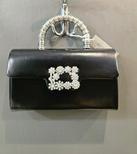 Carica l&#39;immagine nel visualizzatore di Gallery, Borsa Mini Ecopelle Rigida Fibbia Pietre Metallo
