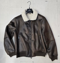 Carica l&#39;immagine nel visualizzatore di Gallery, Giubbotto Ecopelle Imbottito Aviatore Marrone
