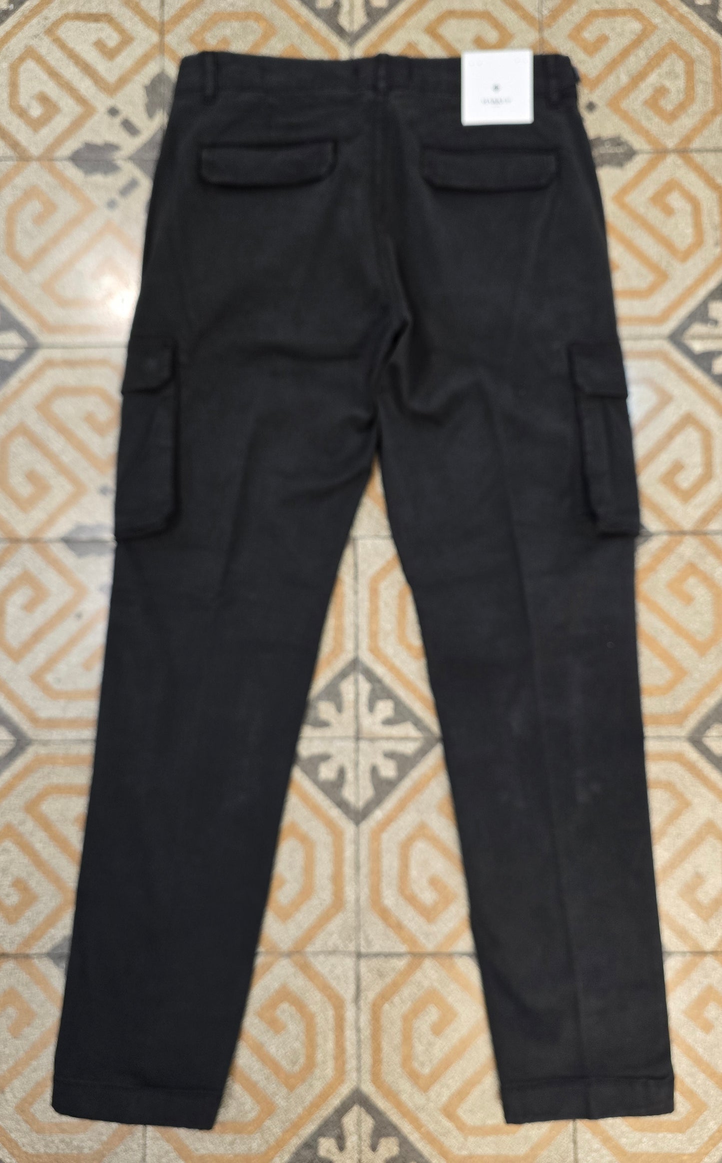 Pantalone Cargo Elasticizzato Regolare Nero
