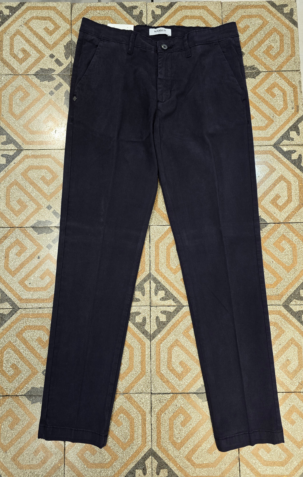 Pantalone Chinos Cotone Regular Fit Nero