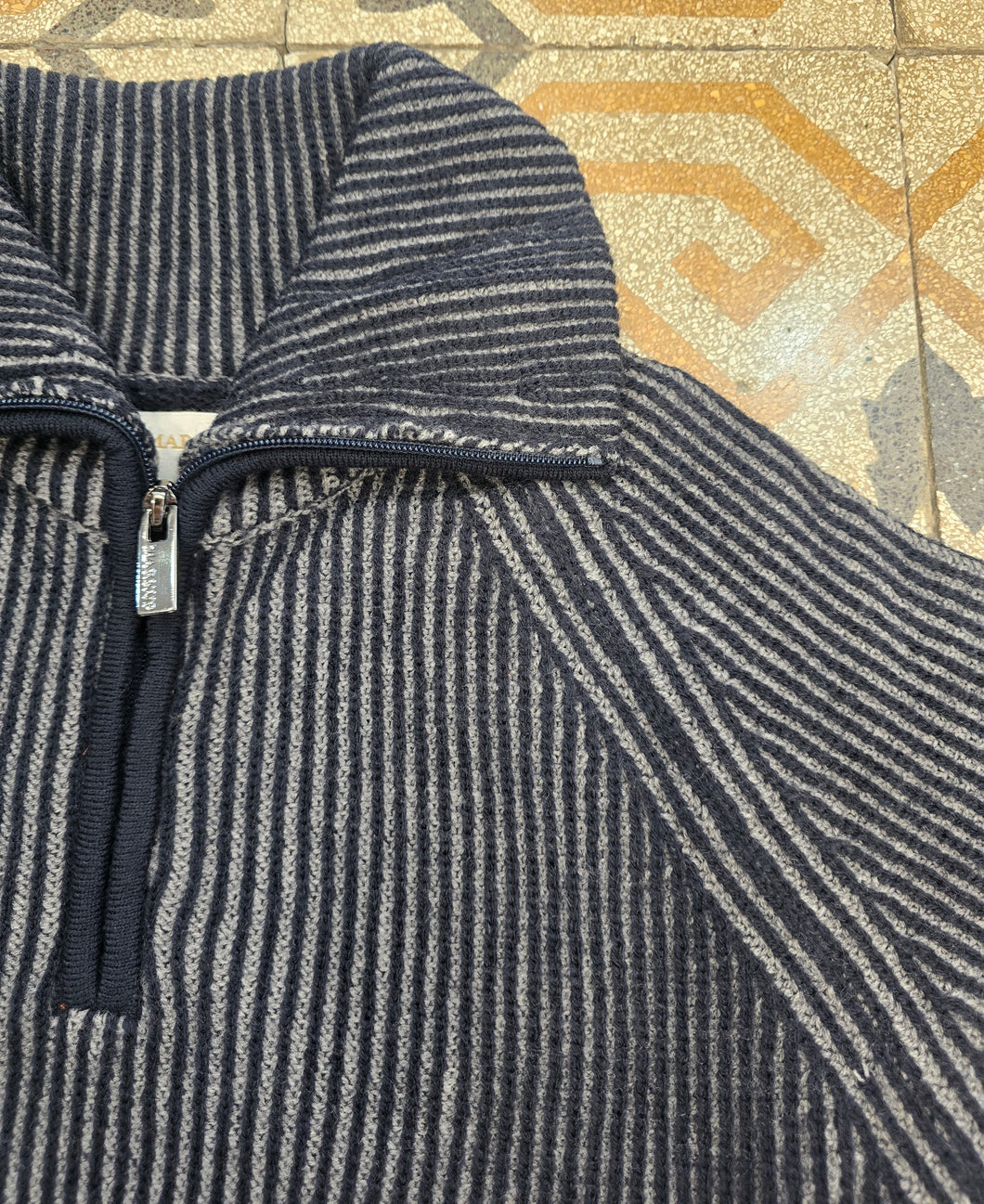 Maglia Misto Lana 30% Costa Inglese Mezza Zip