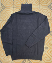 Carica l&#39;immagine nel visualizzatore di Gallery, Maglia Dolcevita Blu Misto Lana 30%
