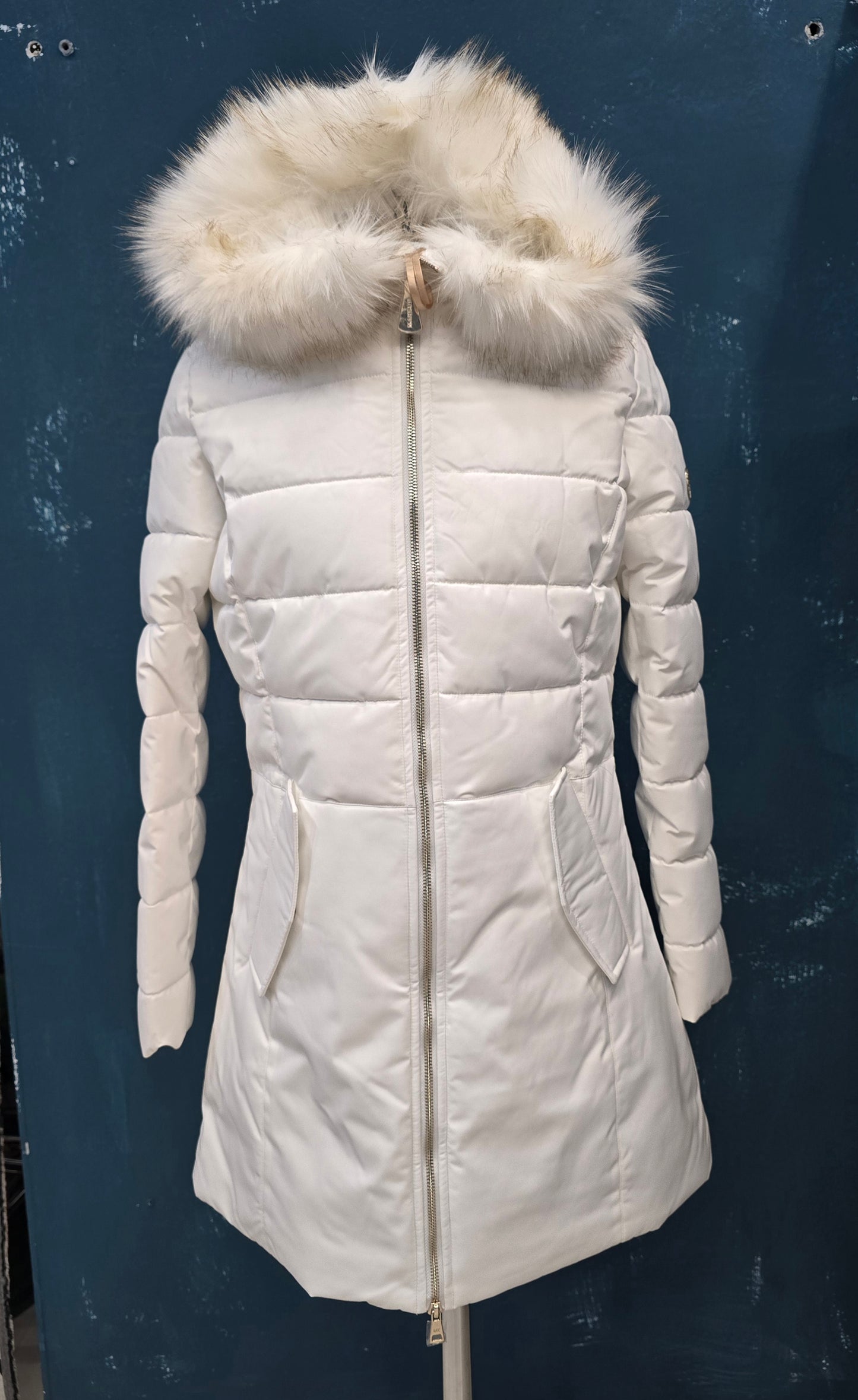 Piumino Ecologico Sopra Ginocchio Pelliccia Removibile