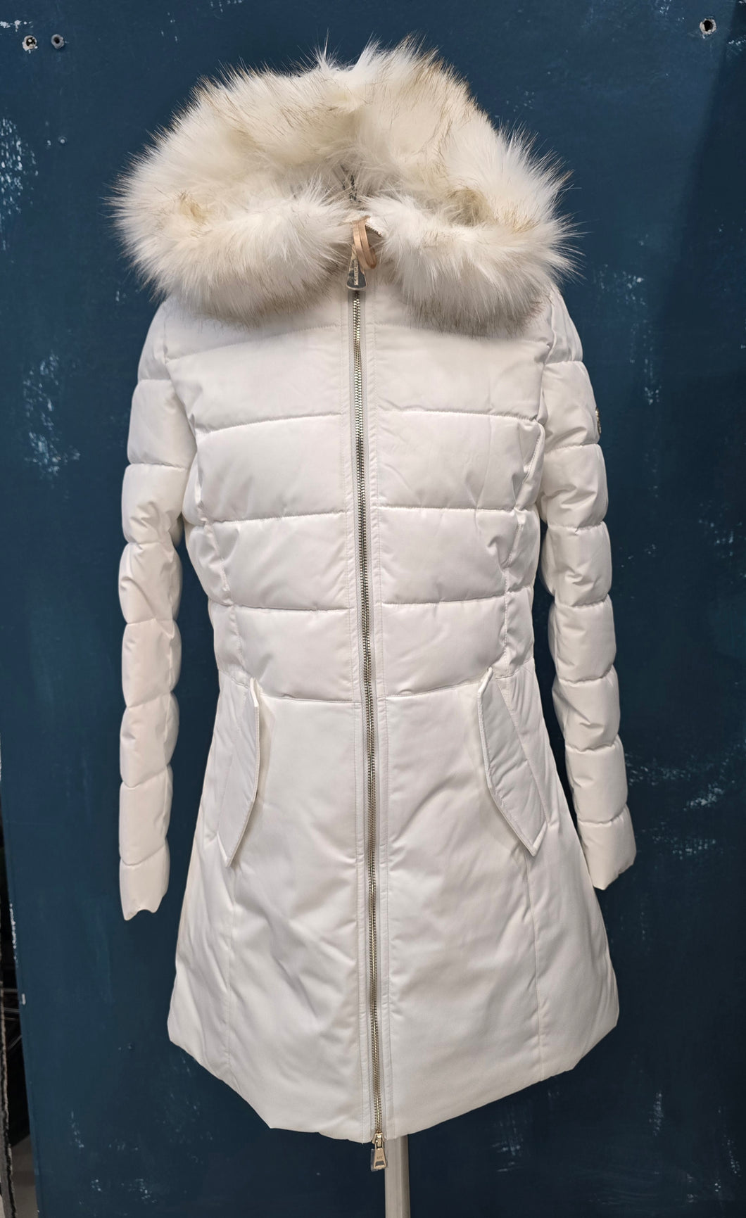 Piumino Ecologico Sopra Ginocchio Pelliccia Removibile