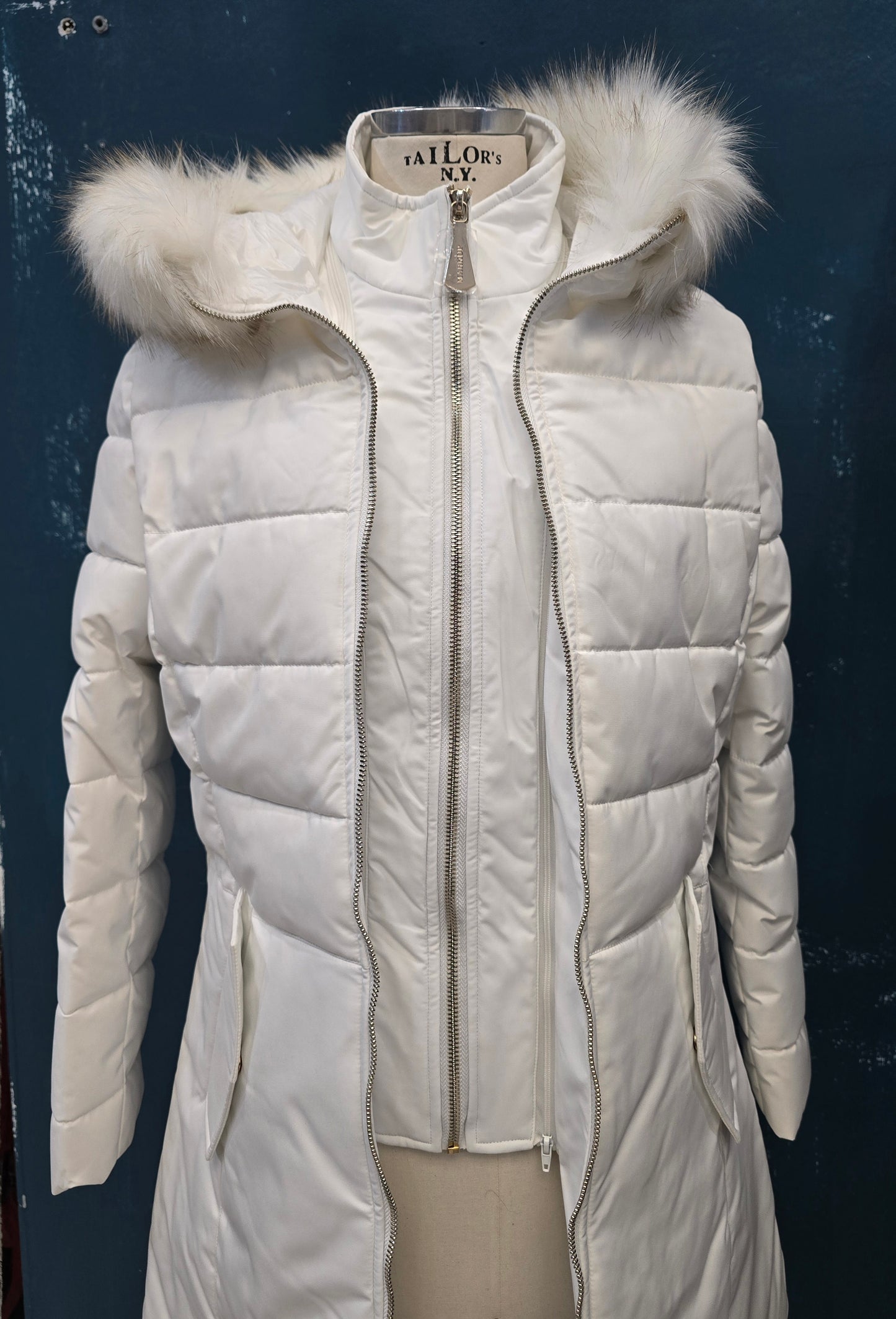 Piumino Ecologico Sopra Ginocchio Pelliccia Removibile