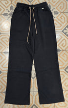 Carica l&#39;immagine nel visualizzatore di Gallery, Pantalone Interlock Gamba Larga Coulisse Strass
