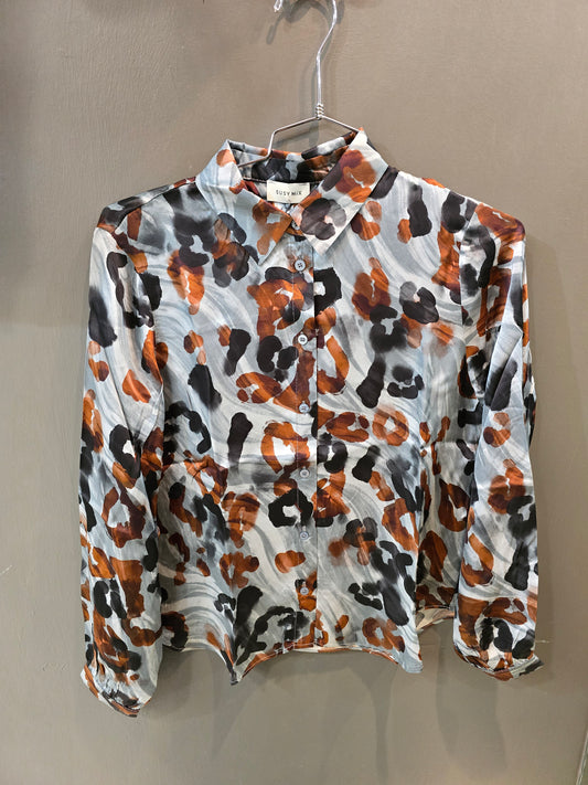 Camicia Raso Fantasia Animalier