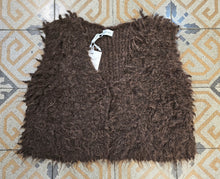 Carica l&#39;immagine nel visualizzatore di Gallery, Gilet Corto Maglia Marrone Taglia Unica
