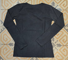 Carica l&#39;immagine nel visualizzatore di Gallery, T-Shirt Basic Cotone Manica Lunga Scollo V
