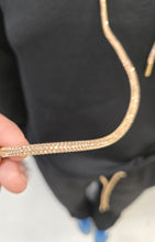 Carica l&#39;immagine nel visualizzatore di Gallery, Felpa Cappuccio Interlock Viscosa Coulisse Strass
