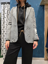 Carica l&#39;immagine nel visualizzatore di Gallery, Giacca Doppio Tessuto Check Sfrangiature Milano
