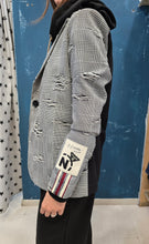 Carica l&#39;immagine nel visualizzatore di Gallery, Giacca Doppio Tessuto Check Sfrangiature Milano
