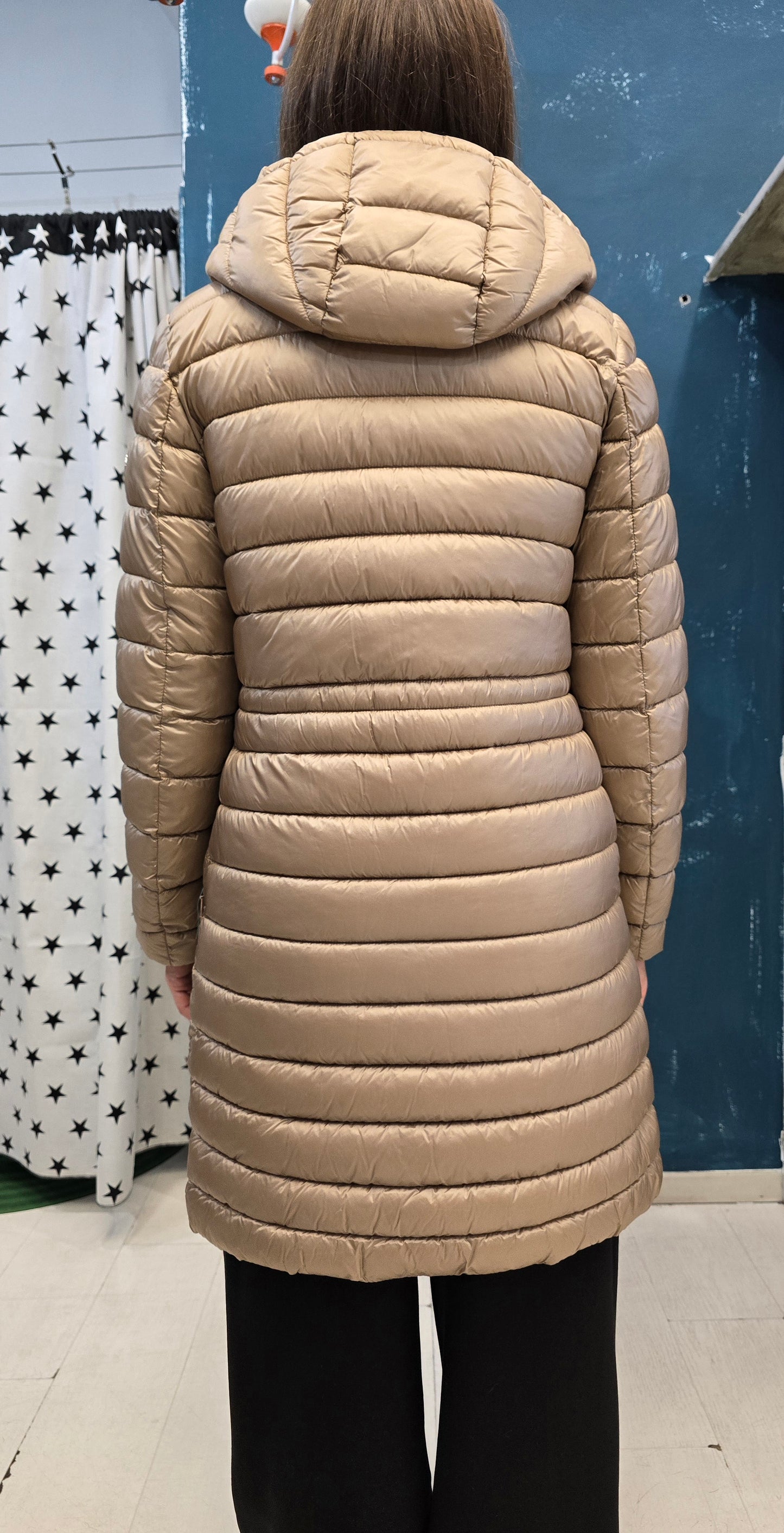 Piumino Doppio Lungo Due Pezzi Cappuccio Gilet
