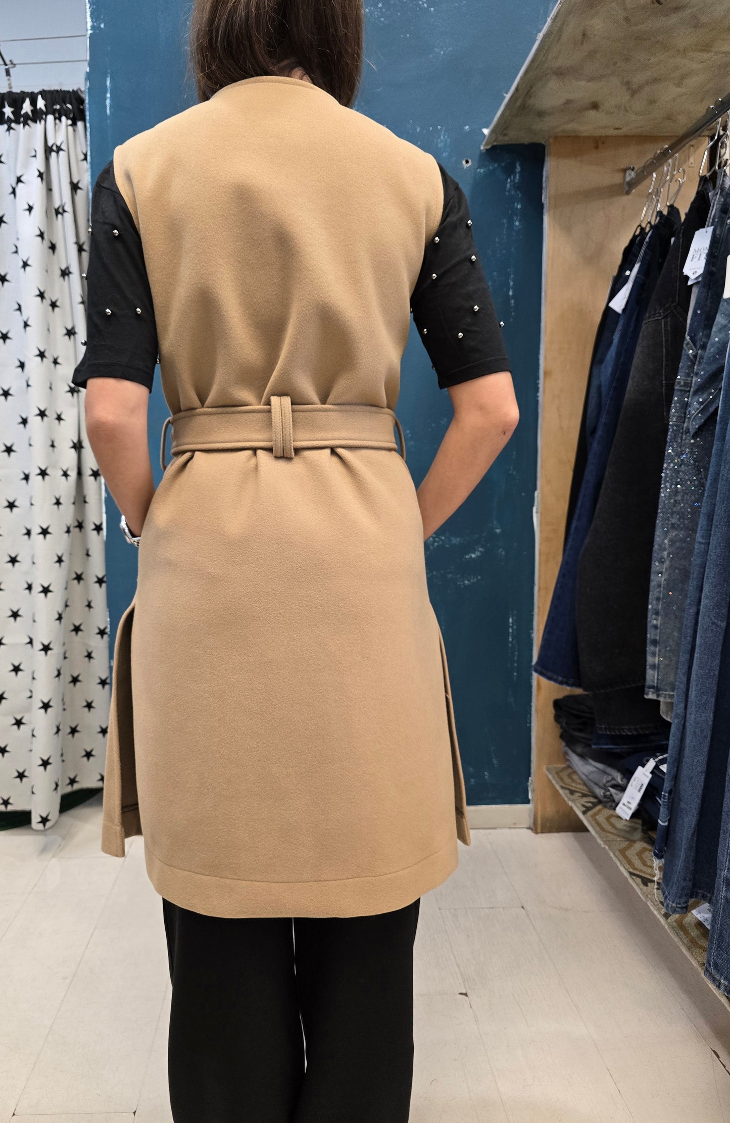 Piumino Doppio Lungo Due Pezzi Cappuccio Gilet