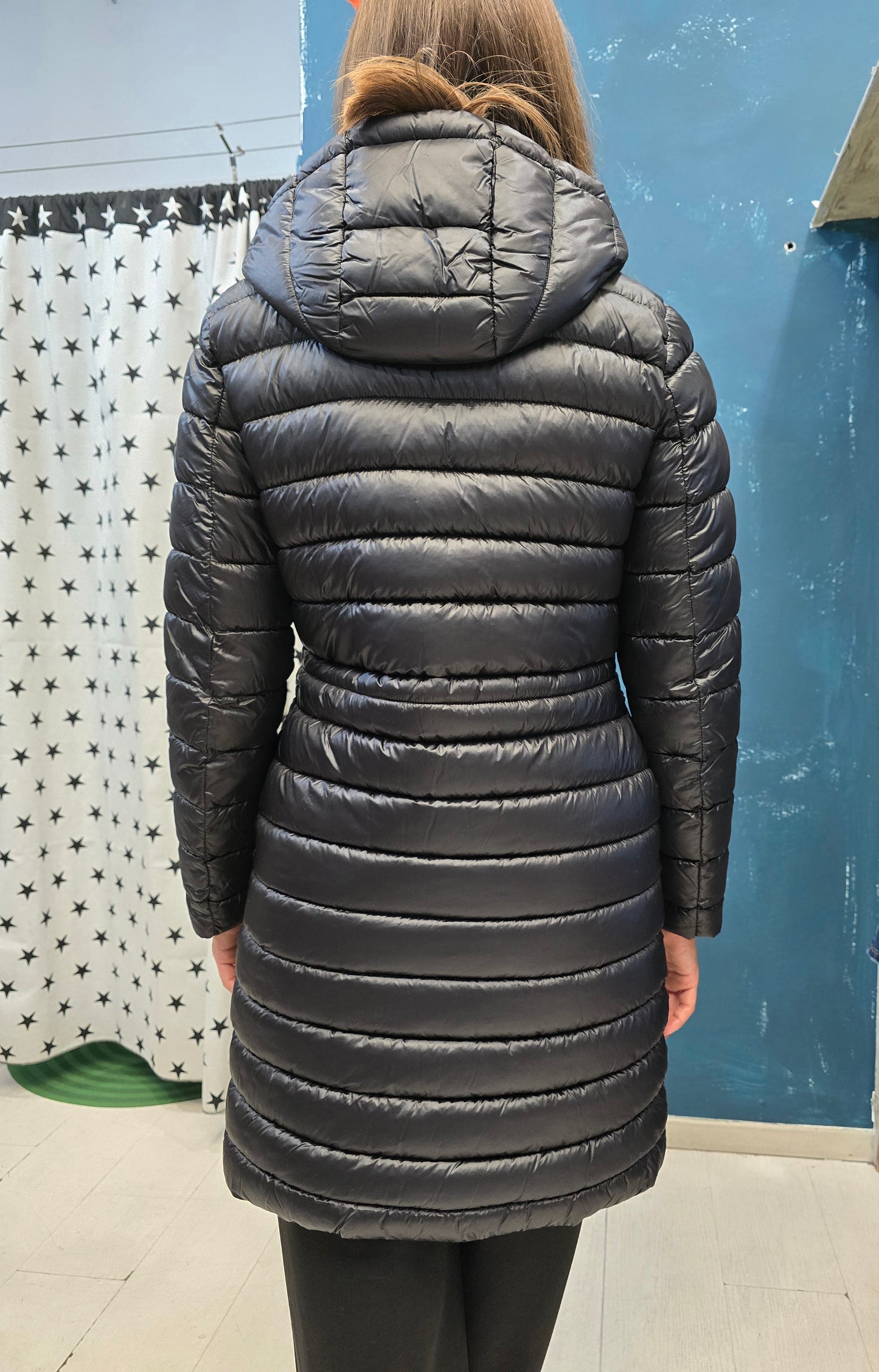 Piumino Doppio Lungo Due Pezzi Cappuccio Gilet