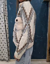 Carica l&#39;immagine nel visualizzatore di Gallery, Giubbotto Maglia Jacquard Abbottonato Colletto
