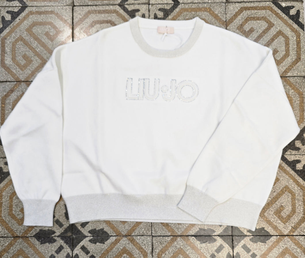 Maglia Paricollo Scatola Logo Bianca Taglia 42