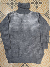 Carica l&#39;immagine nel visualizzatore di Gallery, Abito Dolcevita Maglia Effetto Spalmato Grigio
