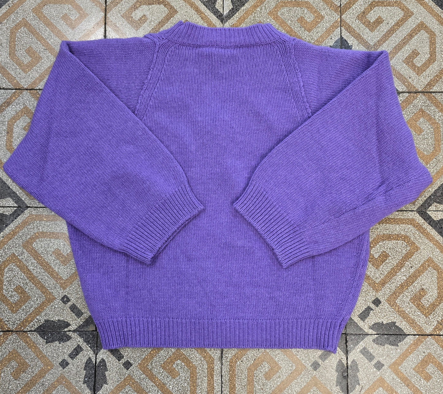 Maglia Scollo V Corta Kimono Viola Taglia 42