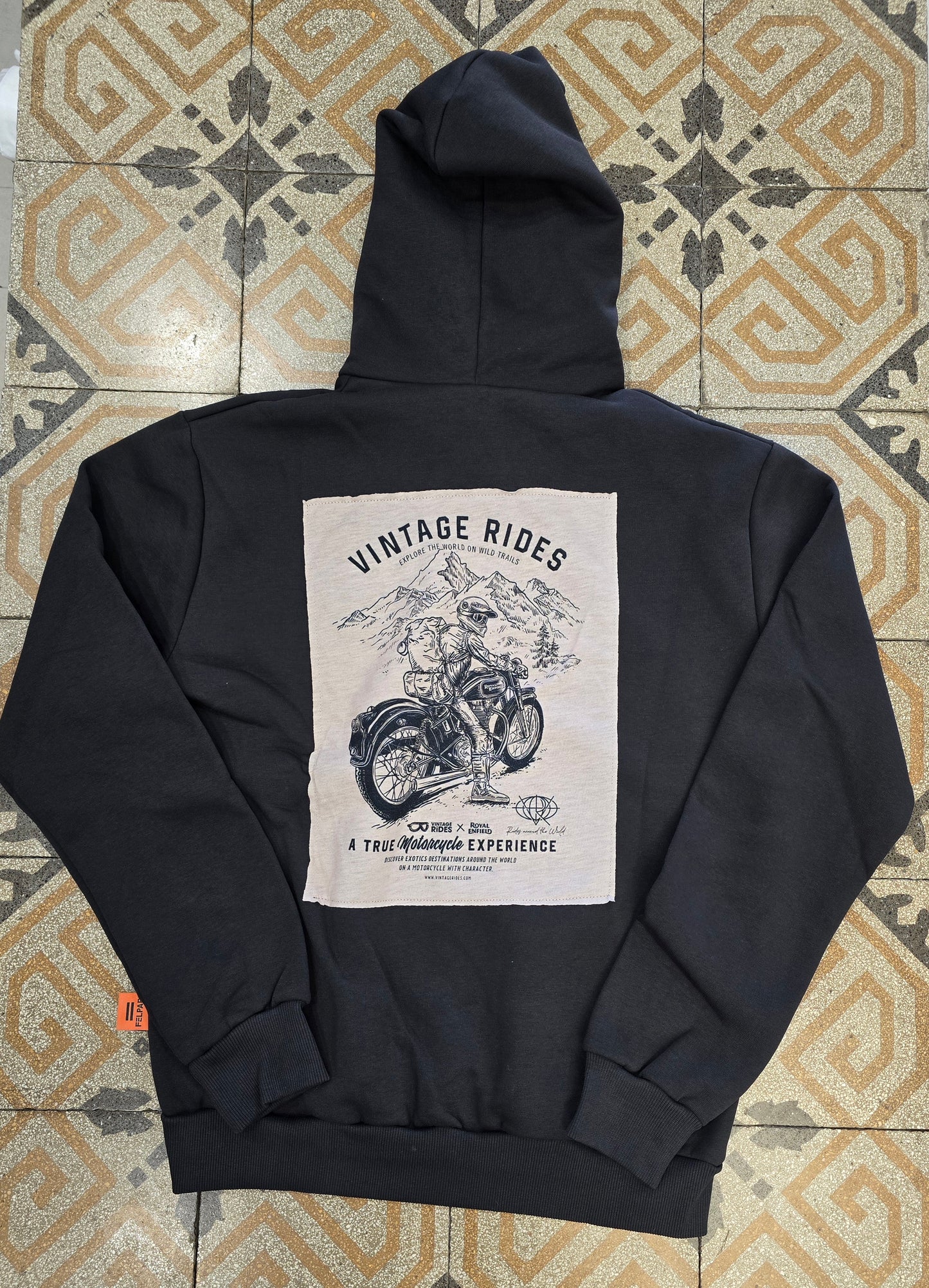 Felpa Cotone Felpato Cappuccio Stampa Dietro