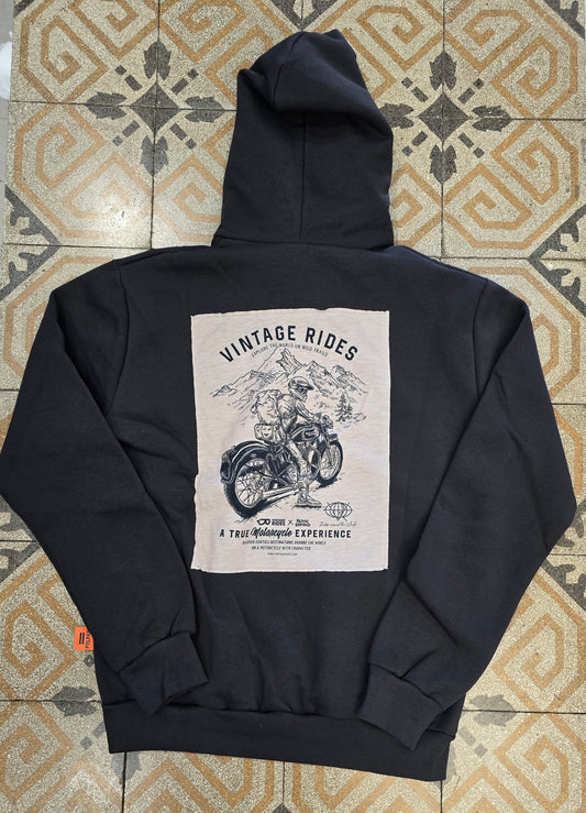 Felpa Cotone Felpato Cappuccio Stampa Dietro