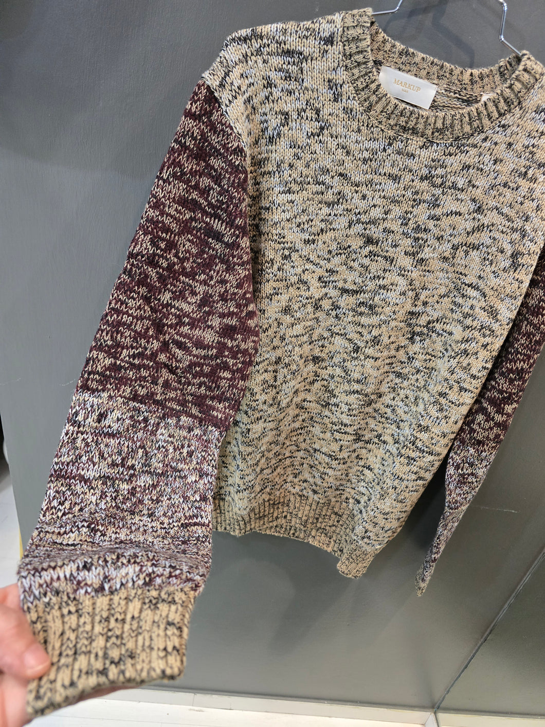 Maglia Paricollo Melange Multicolore Lana