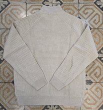 Carica l&#39;immagine nel visualizzatore di Gallery, Maglia Zip Laterale Coste Inglese Beige
