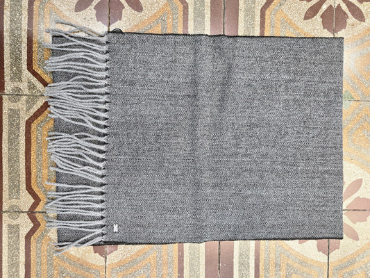 Sciarpa Fantasia Spigata Nero Grigio