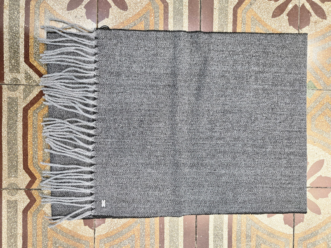 Sciarpa Spigata Nero Grigio