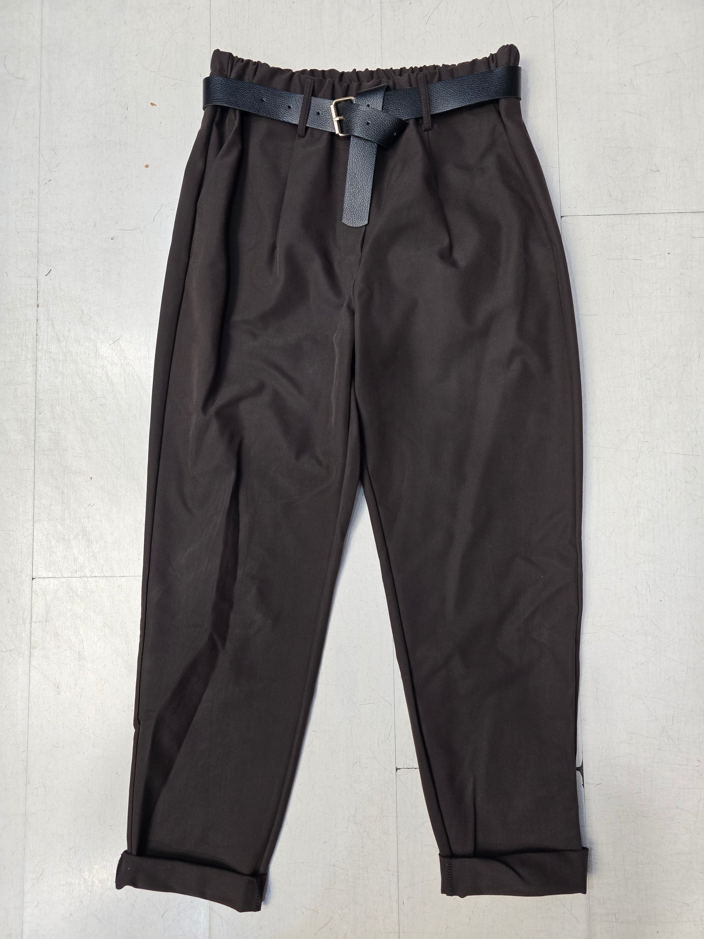 Pantalone Chinos Elastico Vita Viscosa Pesante
