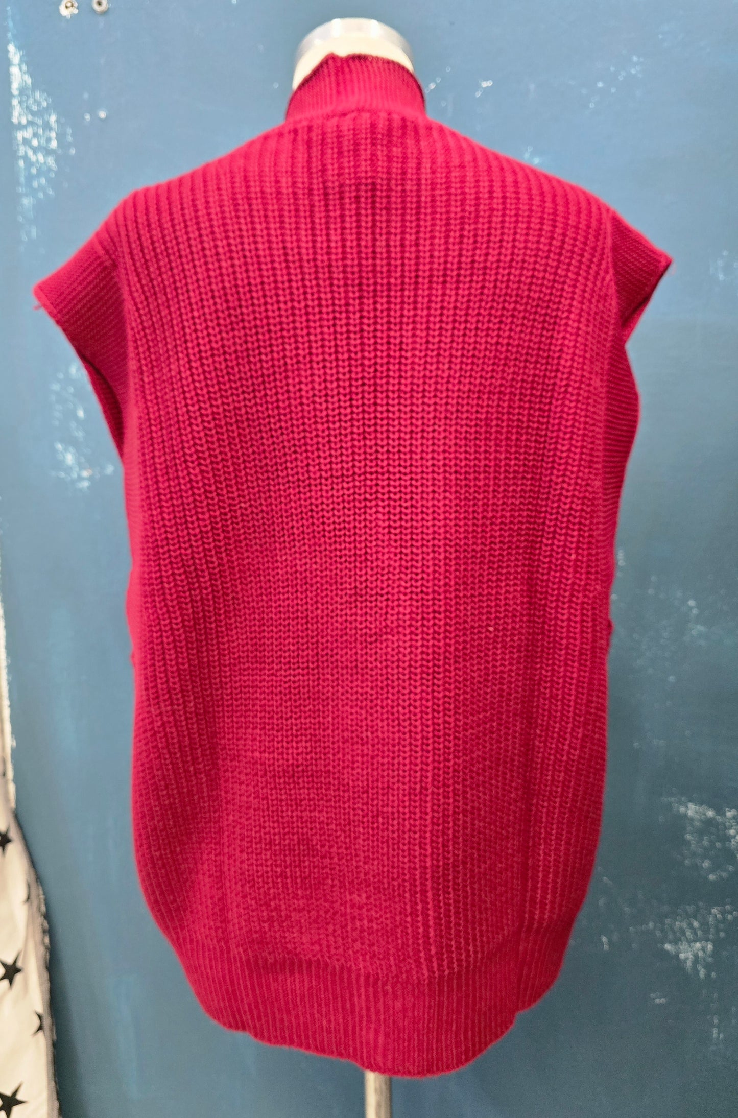 Gilet Maglia Costa Inglese Lungo Abbottonato