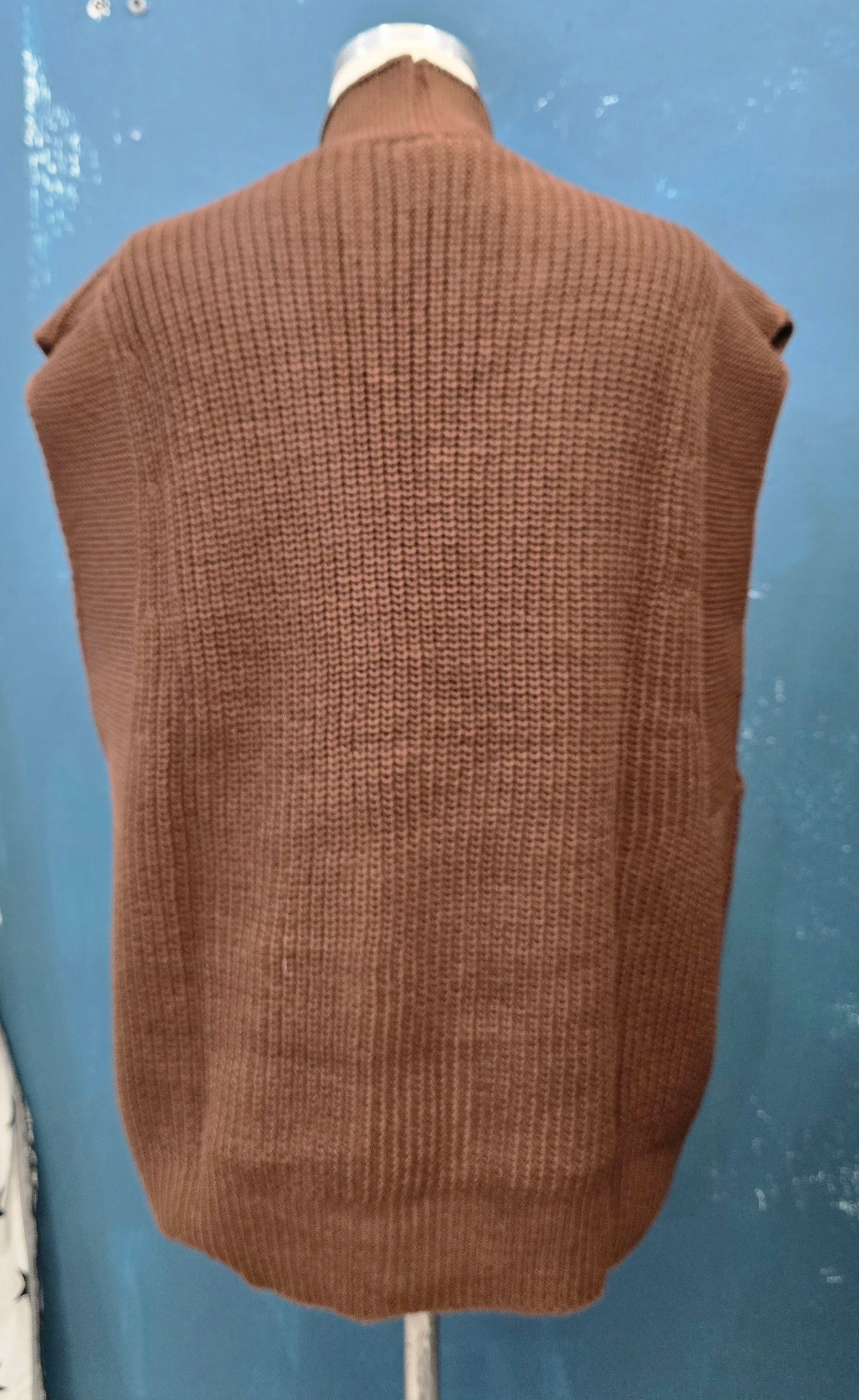 Gilet Maglia Costa Inglese Lungo Abbottonato