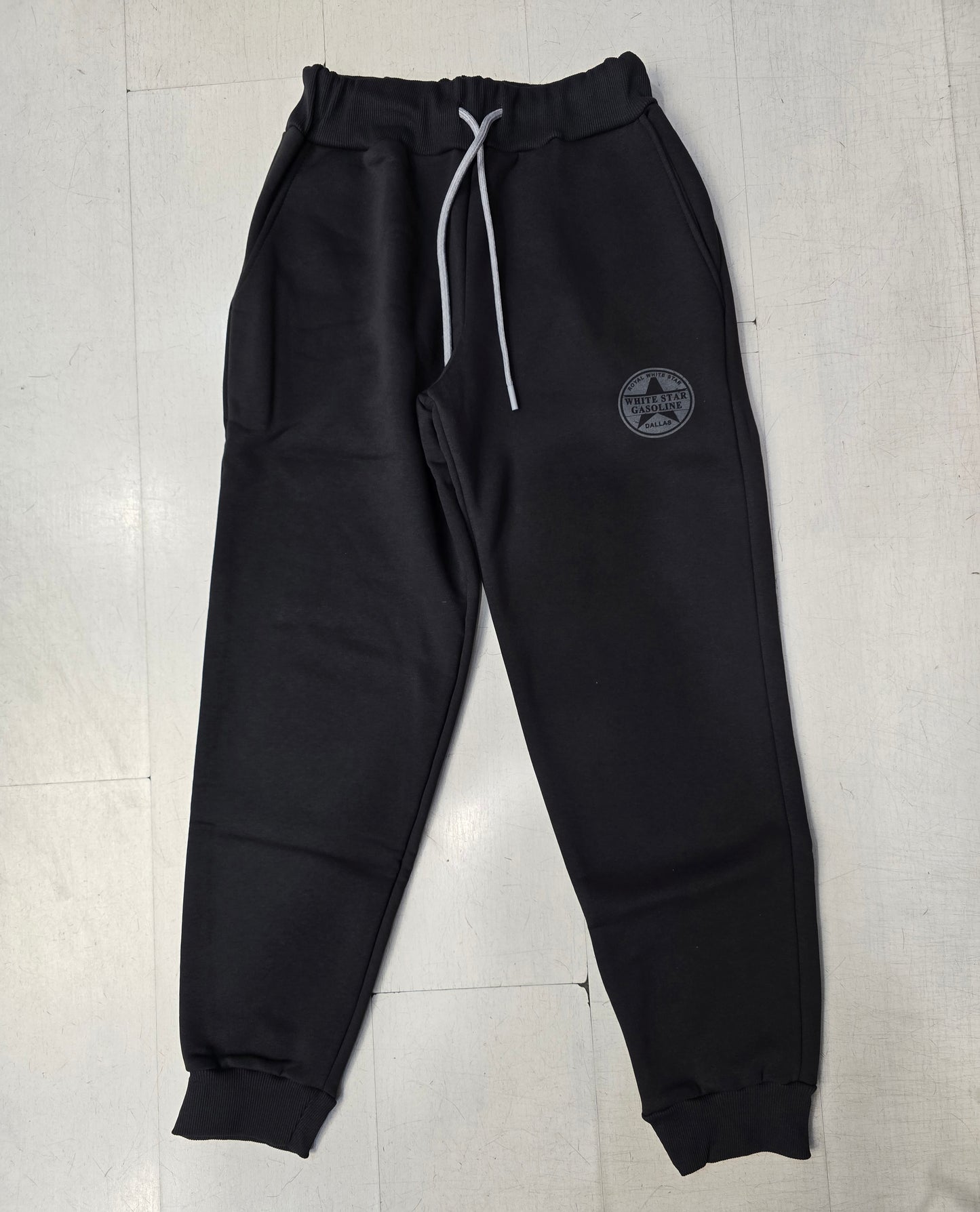 Jogger Cotone Felpato Polsino Grigio