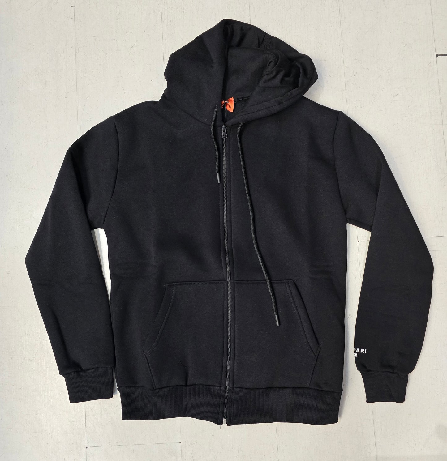 Felpa Cotone Felpato Cappuccio Tascone Zip Verde