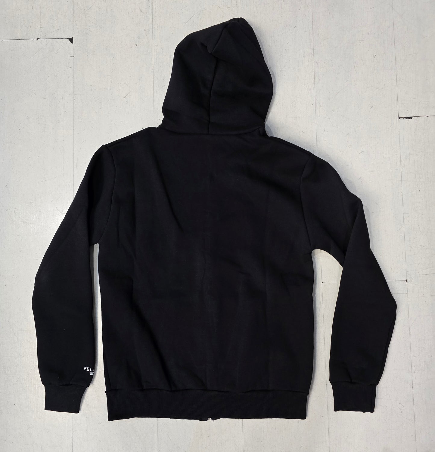 Felpa Cotone Felpato Cappuccio Tascone Zip Verde