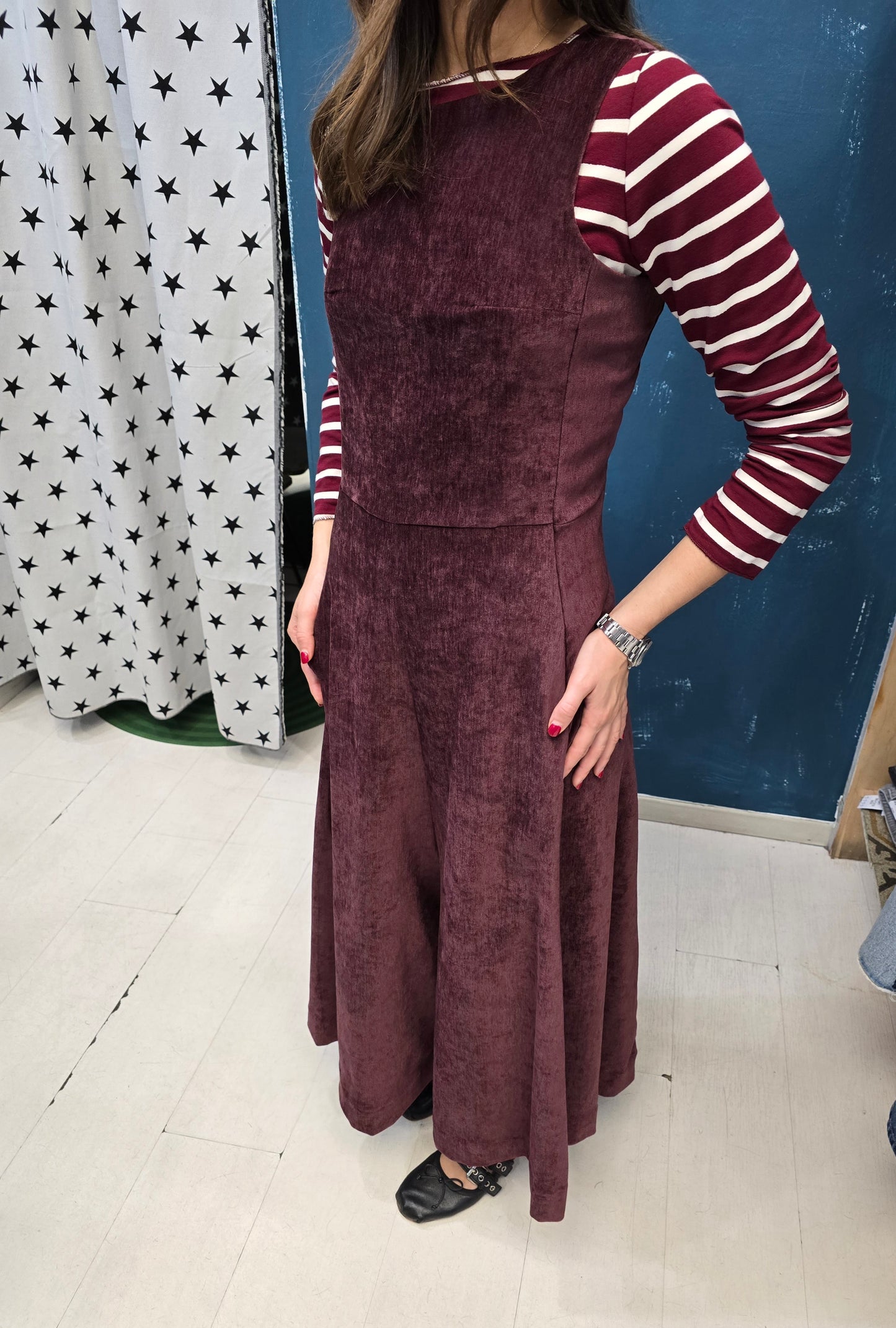 Jumpsuit Smanicata Ciniglia Pantalone Largo