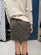 Carica l&#39;immagine nel visualizzatore di Gallery, Minigonna Spigata Paillettes Marrone
